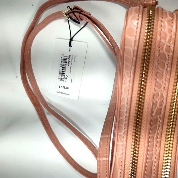NWT. Ted Baker London Stina Camera Croc-Embossed, Crossbody, Mid-Pink - Picture 16 of 16